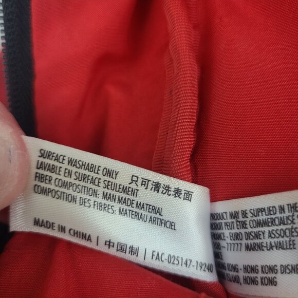 Walt Disney World Parks Minnie Mouse Bows Mini Backpack Red Black Faux Leather - Picture 13 of 16